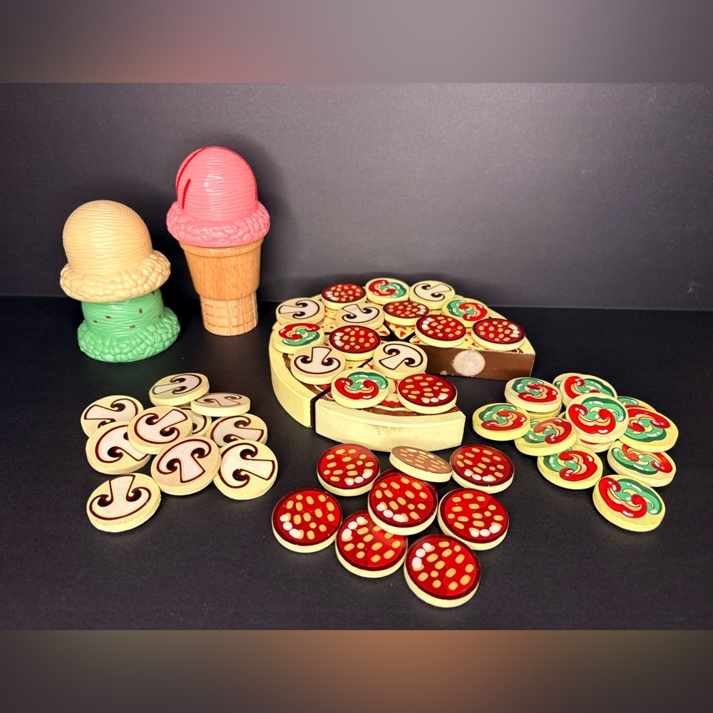 Melissa and Doug play pretend pizza and ice cream
